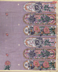 Dark Lavender Ghicha Cotton Saree
