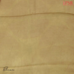 Beige & Pink Crape Silk Saree
