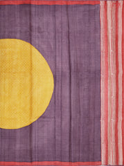 Dark Purple Kadhi Tussar Silk Saree