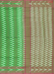 Parrot Green Ikkat Cotton Saree