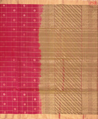 Hot Pink Silk Cotton Saree