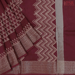 Maroon Chanderi Silk Cotton Saree