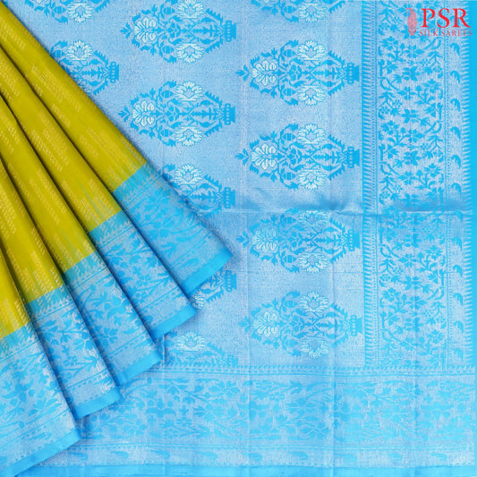 Pear Green Soft Silk Saree