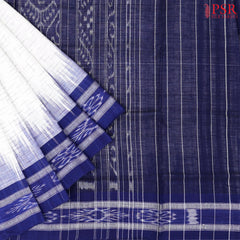 White Ikkat Cotton Saree