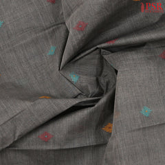 Dark Grey Bengal Cotton Saree