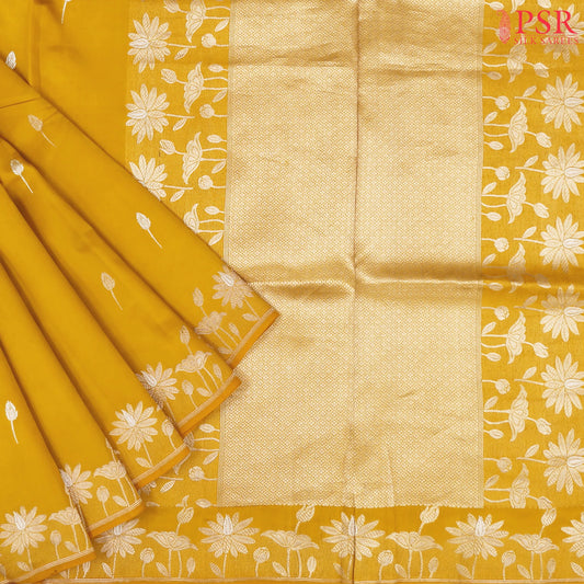 Turmeric Yellow Banaras Silk Saree