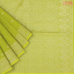 Chartreuse Green Semi Silk Cotton Saree