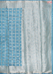 Maya Blue Chiniya Silk Saree