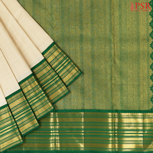 Beige Kanchipuram Silk Saree