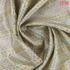Olive Grey Semi Kora Summer Silk Saree