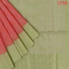 Georgia Peach Soft Silk Saree