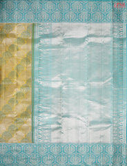 Olive Yellow Kanchipuram Jacquard Silk Saree