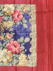 Spanish Violet Kadhi Tussar Silk Saree