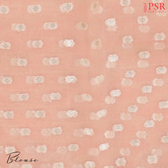 Pastel Peach Semi Kora Summer Silk Saree
