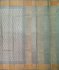 Sage Green & Grey Kadhi Tussar Silk Saree