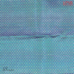 Peacock Blue Kanchipuram Jacquard Silk Saree