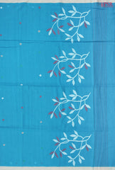Aqua Azure Blue Byloom Cotton Saree