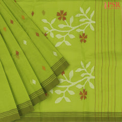 Sheen Green Bengal Cotton Saree