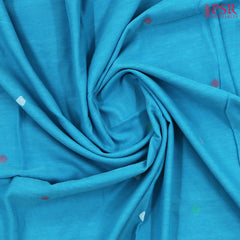 Aqua Azure Blue Byloom Cotton Saree