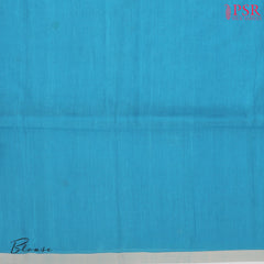Aqua Azure Blue Byloom Cotton Saree