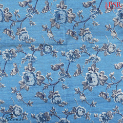 Beige & Blue Ghicha Kadhi Tussar Silk Saree