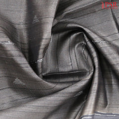 Dark Grey Kadhi Tussar Silk Saree