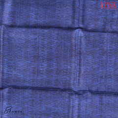 Light Grey & Yale Blue Kadhi Tussar Silk Saree