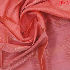 Coral Pink Soft Silk Mix Saree