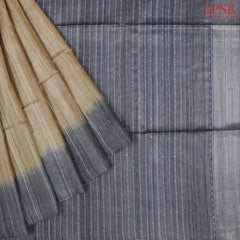 Taos Taupe Ghicha Kadhi Tussar Silk Saree