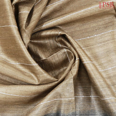 Taos Taupe Ghicha Kadhi Tussar Silk Saree
