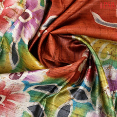 Green & Olive Kadhi Ghicha Tussar Silk Saree