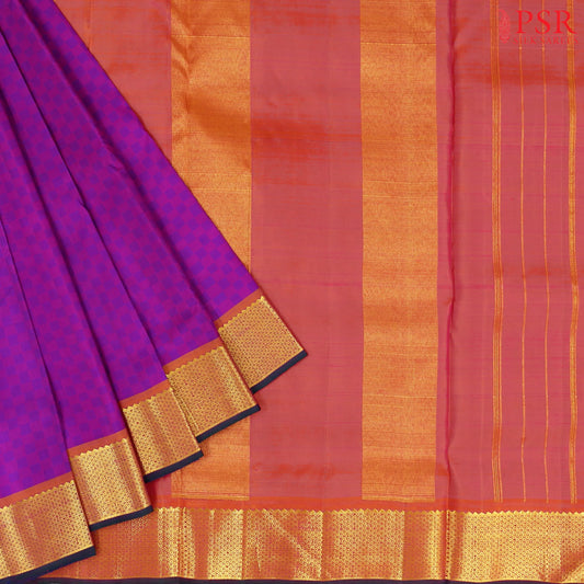 Magenta Purple Nine Yards Silk Saree
