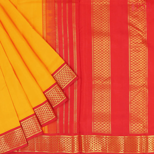 Mambazha Yellow Nine Yards Silk Saree