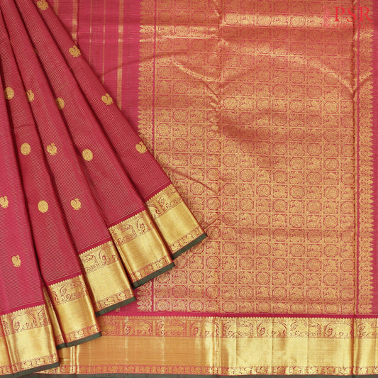 Maroon Nine Yards Silk Saree