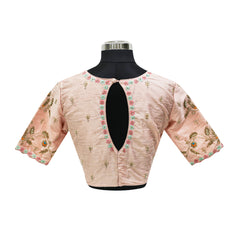 Light Pink Dupion Silk Designer Blouse