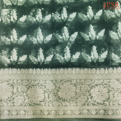 Dark Green Chanderi Silk Cotton Running Material