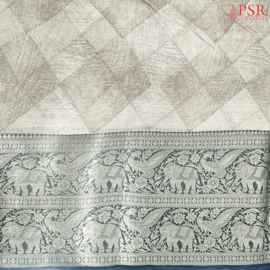 Brown Beige Chanderi Silk Cotton Running Material