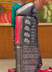 Black Pochampally Silk Saree