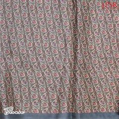 Steel Blue & Beige Kadhi Silk Embroidery Saree