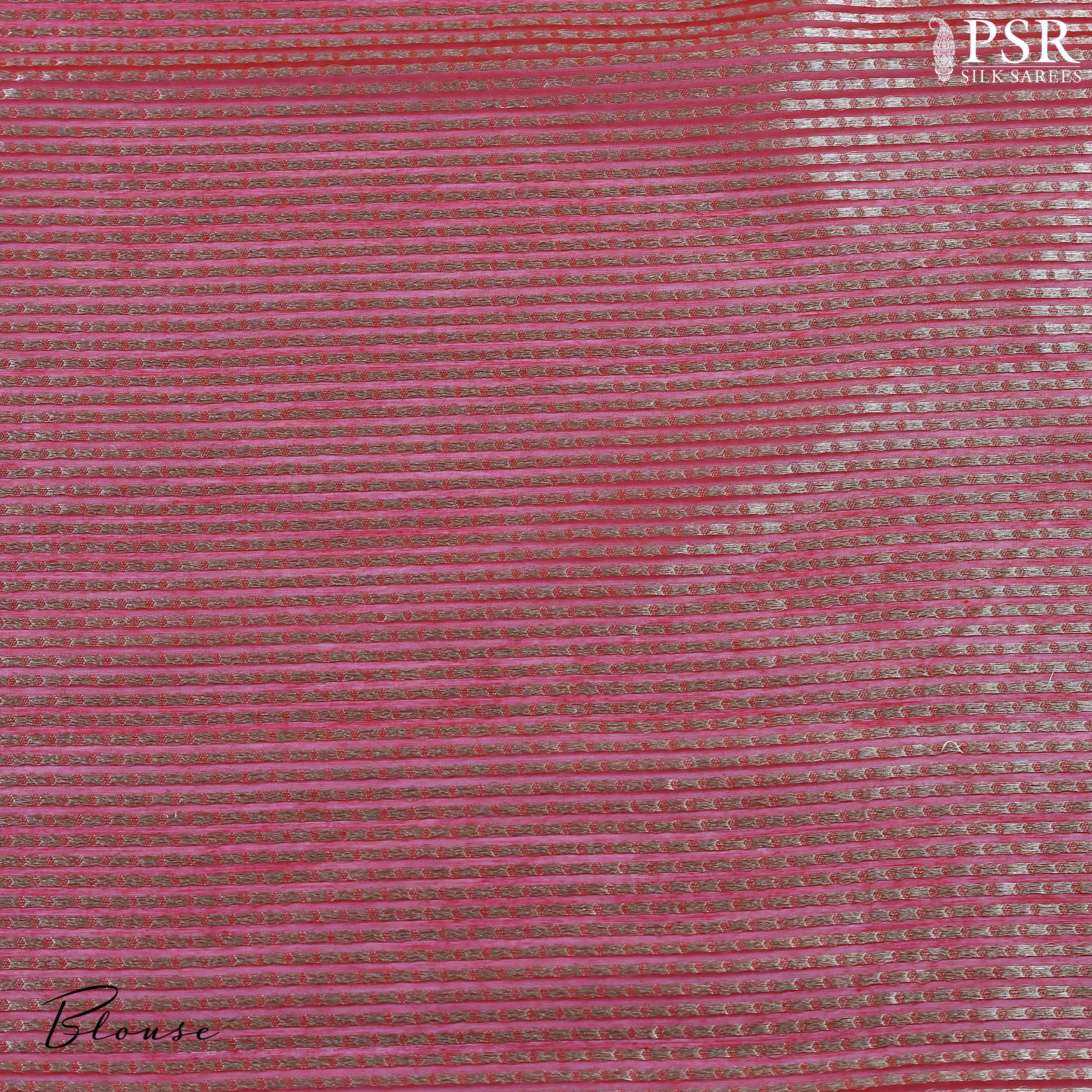 Cerise Pink Banaras Summer Silk Cotton Saree