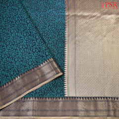 Dark Blue Banaras Summer Silk Cotton Saree