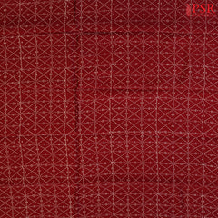 Maroon Tussar Silk Dress Material