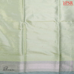 PSR Silk Sarees presents an exquisite & Light Mint Green Pashmina Tissue Silk Saree, a perfect blend of grace and tradition