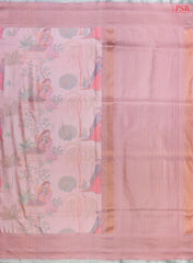PSR Silk Sarees presents a stunning Light Pink Mauve Pashmina Silk Saree, a perfect blend of luxury and heritage