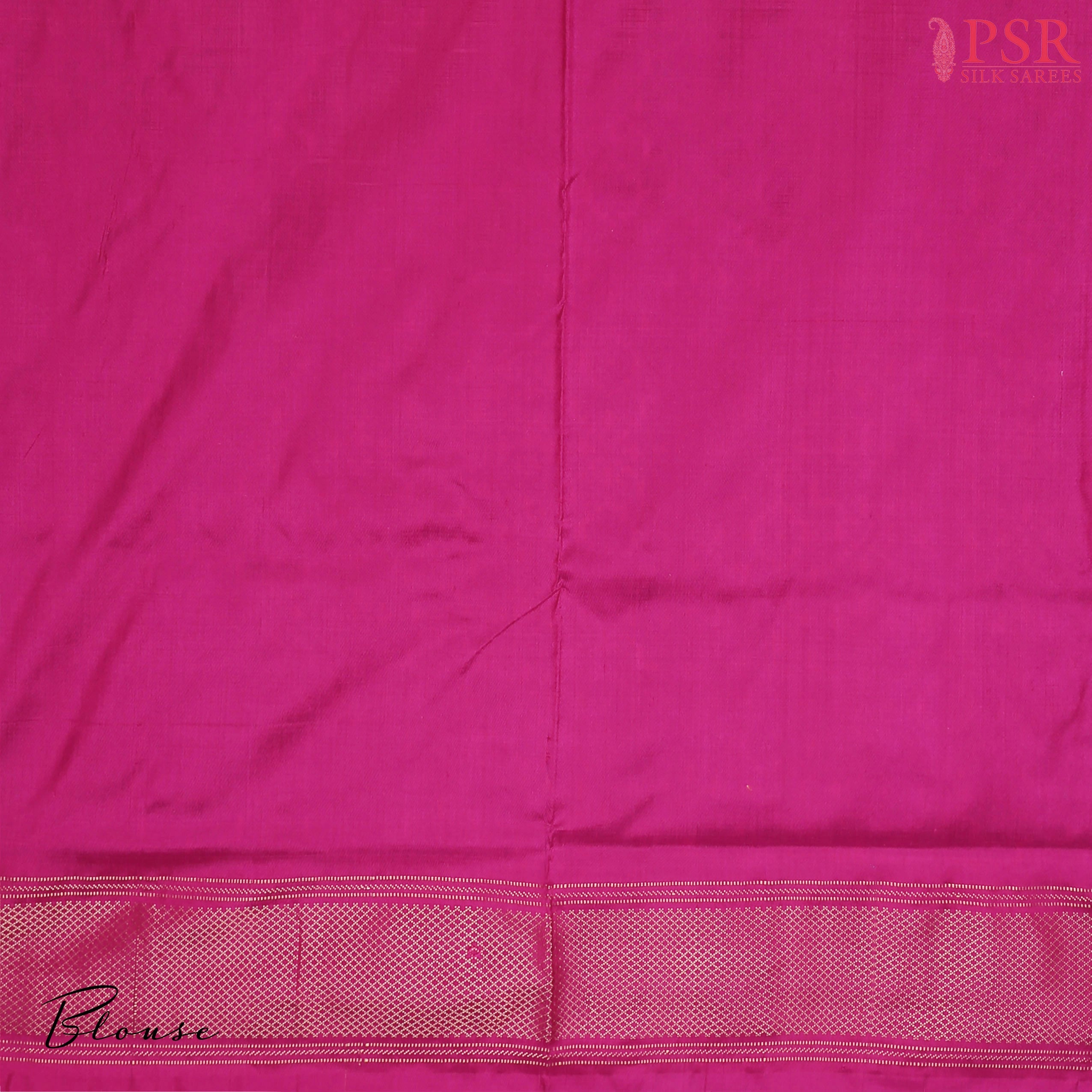 This Parrot Green & Magenta Pink Pochampally Silk Saree from PSR Silk Sarees is a stunning embodiment of heritage and vibrance.