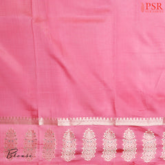 Elevate your elegance with our Pink Chiniya Silk Saree, a blend of timeless tradition and modern sophistication.