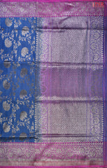 Yale Blue Banarasi Silk Saree