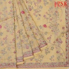 Mellow Yellow Semi Tussar Saree