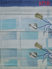 Light Blue Kadhi Tussar Silk Saree