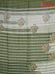 Pickle Green Linen Saree